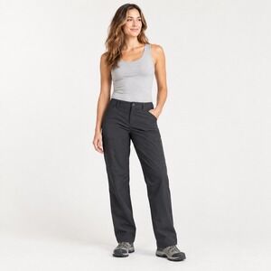 Athleta Trekkie North Pants Women Size 10 Gray Hiking Travel Straight Leg